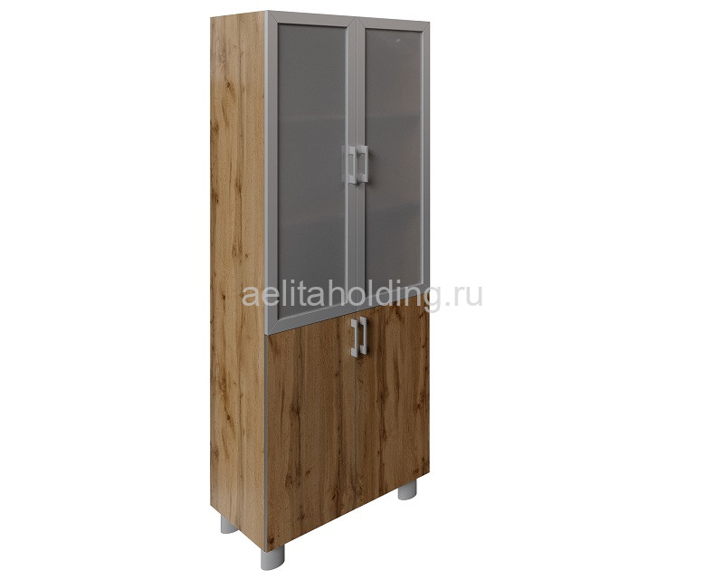 Шкаф со стеклом в алюм. раме 860х418х2100
